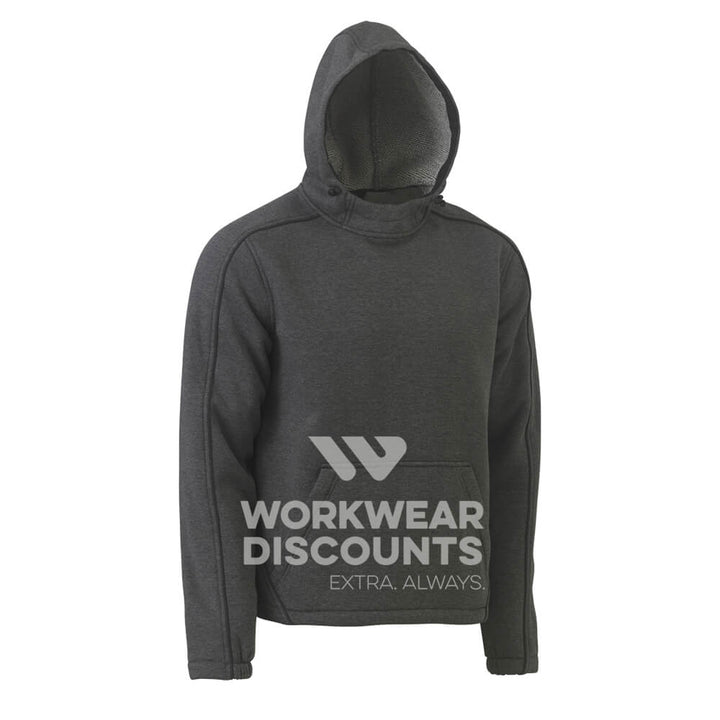 Bisley BK6983 Flex & Move Marle Fleece Hoodie Jumper Charcoal Back