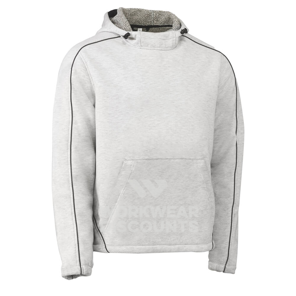 Bisley BK6983 Flex & Move Marle Fleece Hoodie Jumper Grey Marle Front