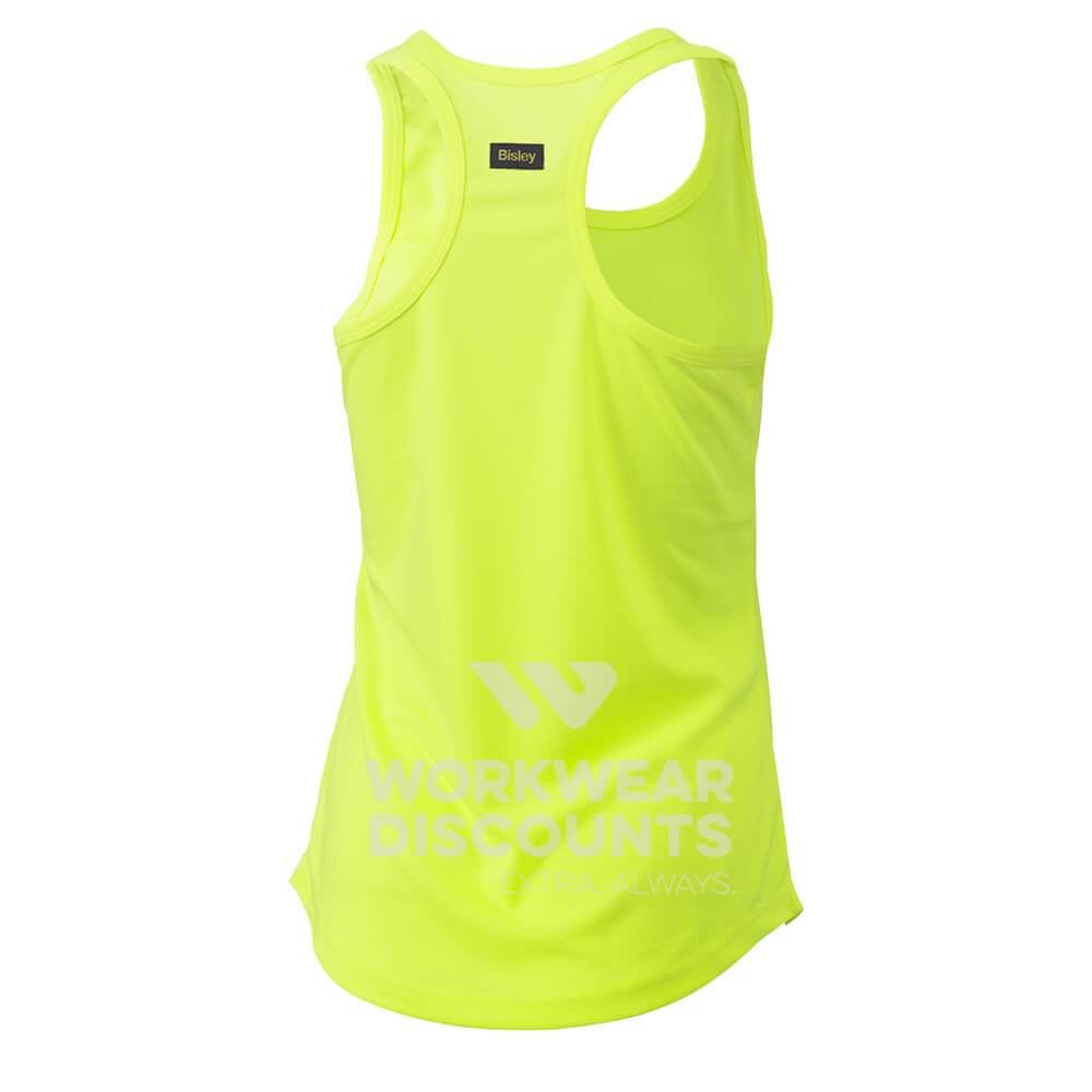 Bisley BKL0439 Womens Racer Back Singlet Yellow Back