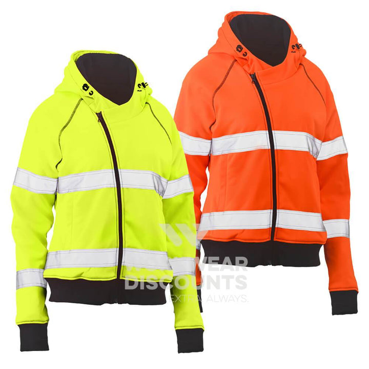 Bisley BKL6819T Womens Hi-Vis Taped Fleece Hoodie