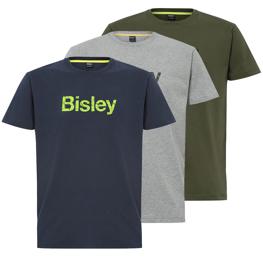 Bisley BKT064 Mens Cotton Logo Tee Short Sleeve