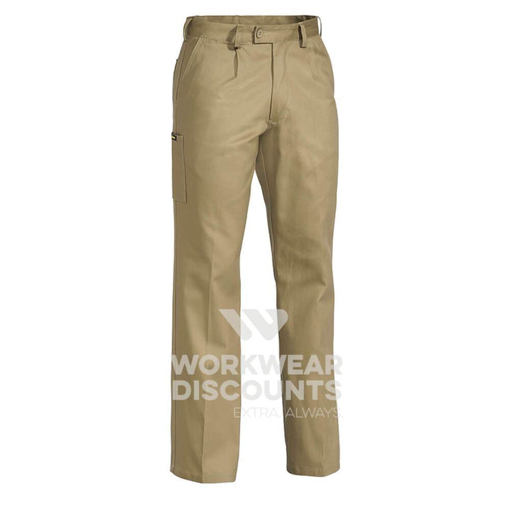 Bisley BP6007 Cotton Drill Pants Khaki Front