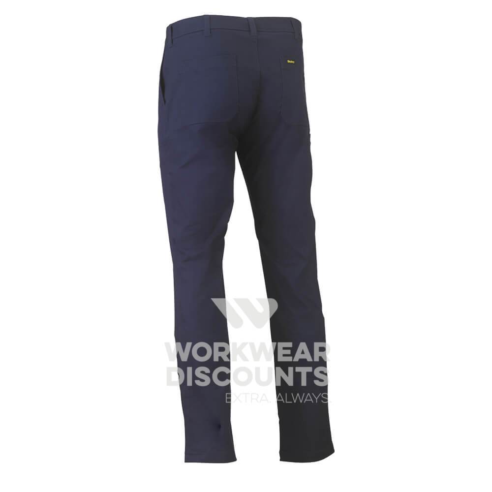 Bisley BP6008 Stretch Cotton Drill Work Pants Navy Back