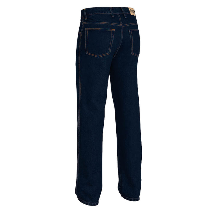 Bisley BP6050 Rough Rider Denim Jeans Blue Back