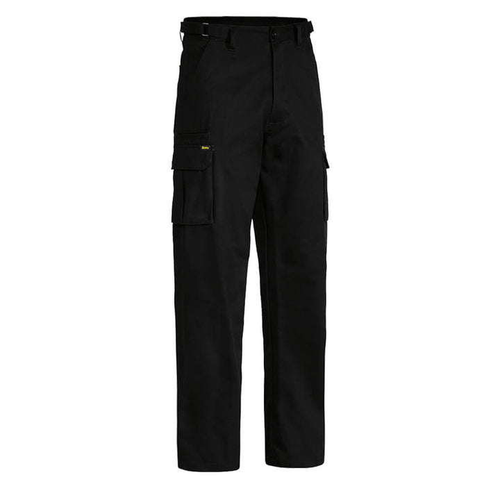 Bisley BPC6007 Cotton Drill Cargo Pants Black