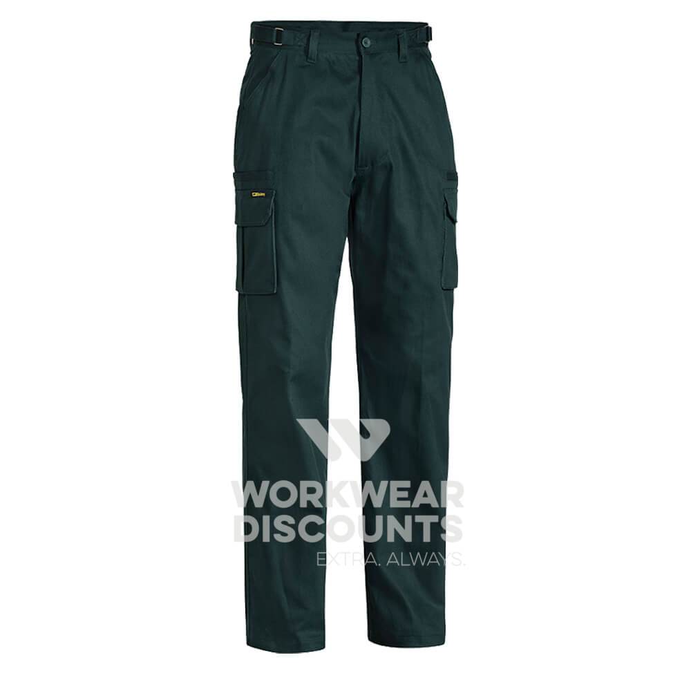 Bisley BPC6007 Cotton Drill Cargo Pants Bottle Front