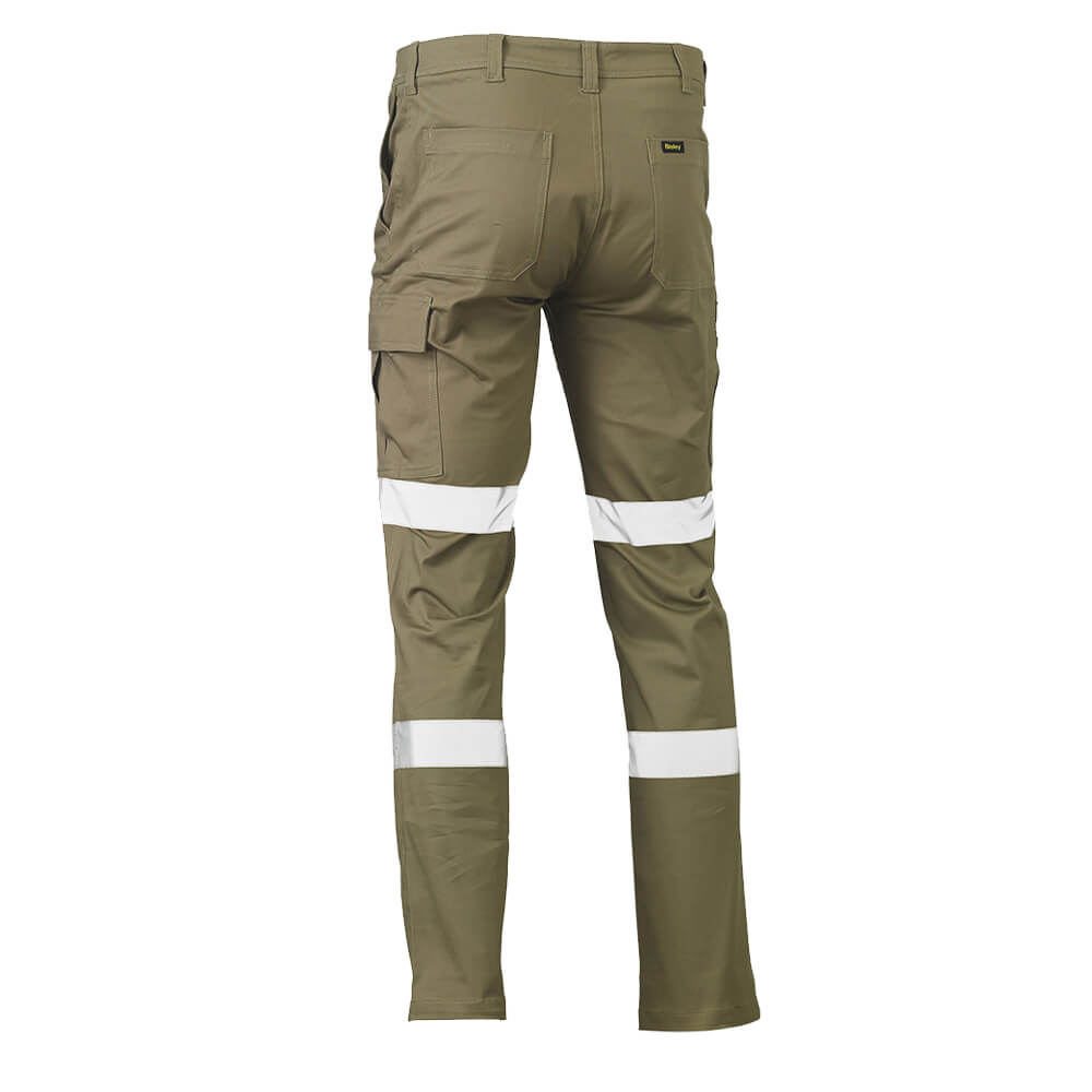 Bisley BPC6008T Biomotion Stretch Cotton Cargo Pants Khaki