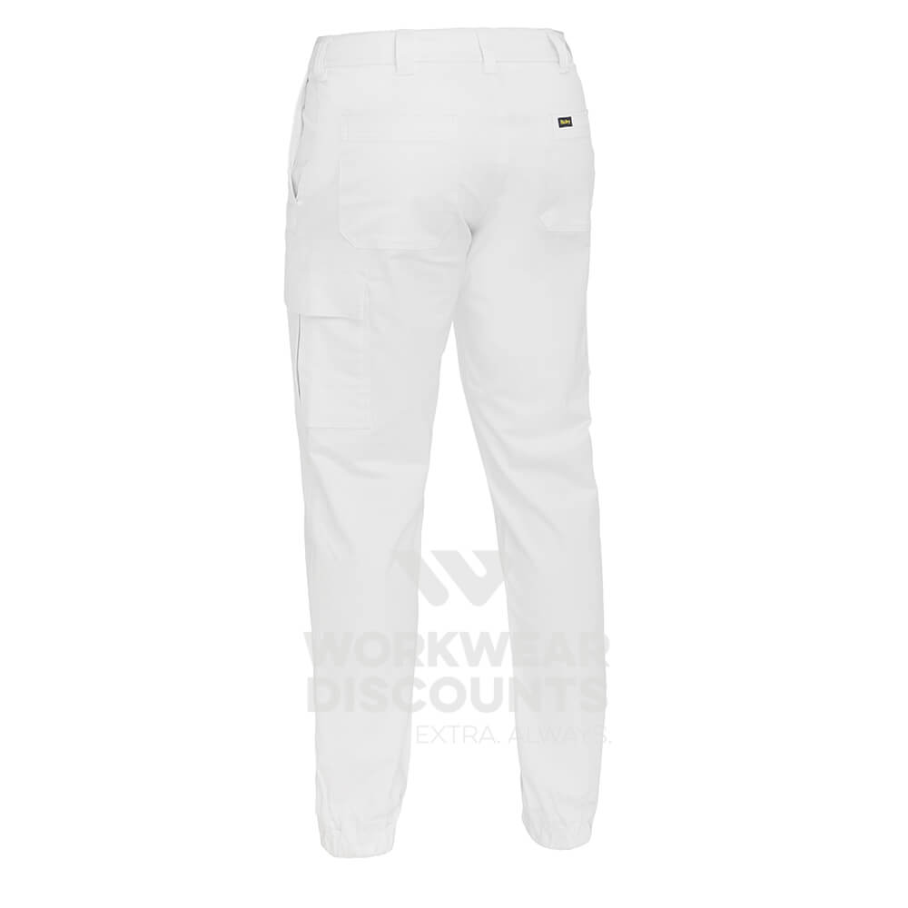 Bisley BPC6028 Stretch Cotton Drill Cargo Cuffed Pants Stone