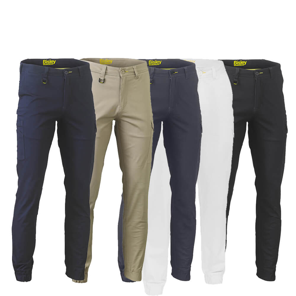 Bisley BPC6028 Stretch Cotton Drill Cargo Cuffed Pants