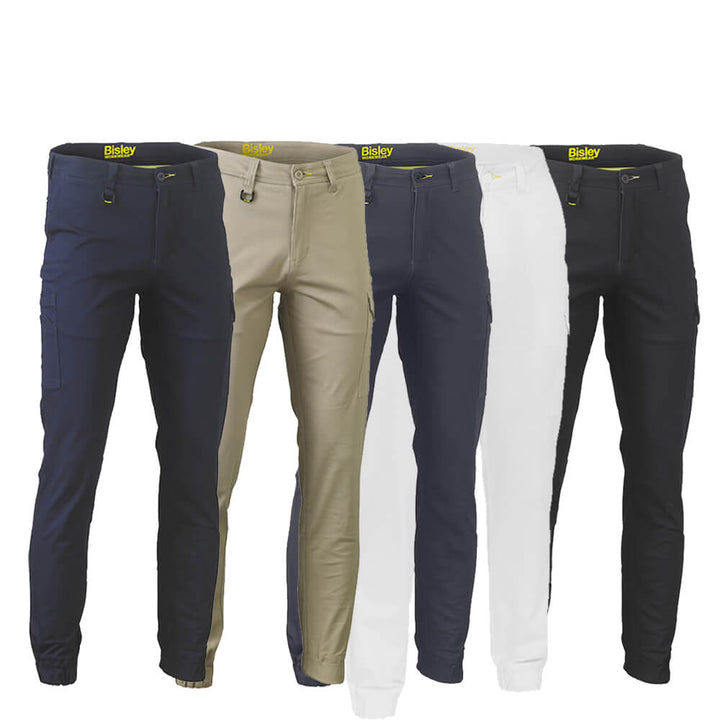 Bisley BPC6028 Stretch Cotton Drill Cargo Cuffed Pants