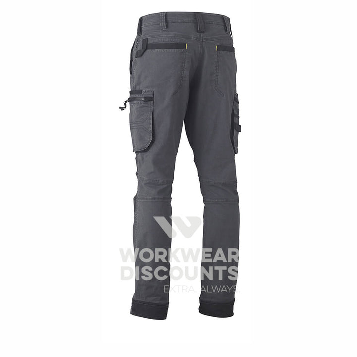 Bisley BPC6330 Flex & Move Stretch Utility Zip Cargo Pant Charcoal Back