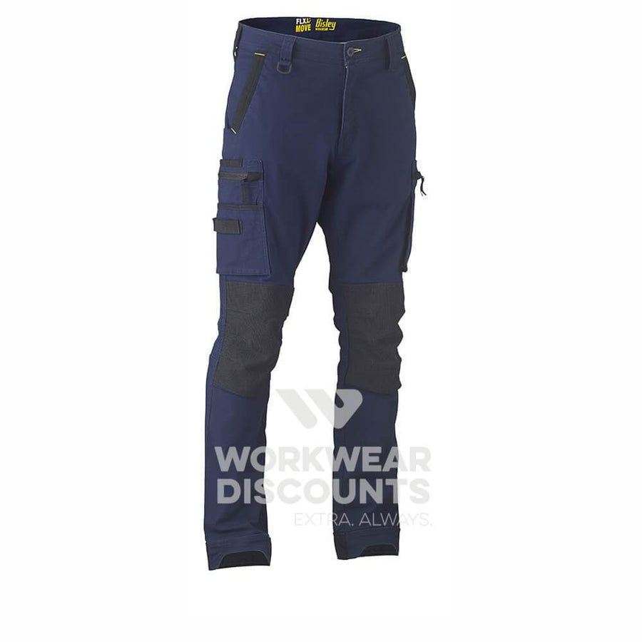 Bisley BPC6330 Flex & Move Stretch Utility Zip Cargo Pant Navy Front