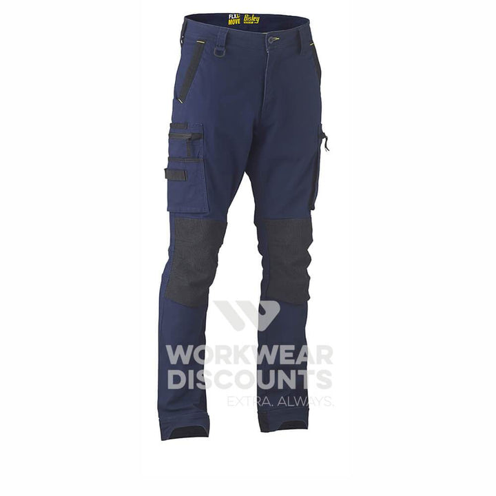 Bisley BPC6330 Flex & Move Stretch Utility Zip Cargo Pant Navy Front