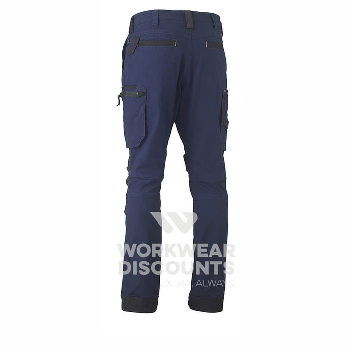 Bisley BPC6330 Flex & Move Stretch Utility Zip Cargo Pant Navy Back
