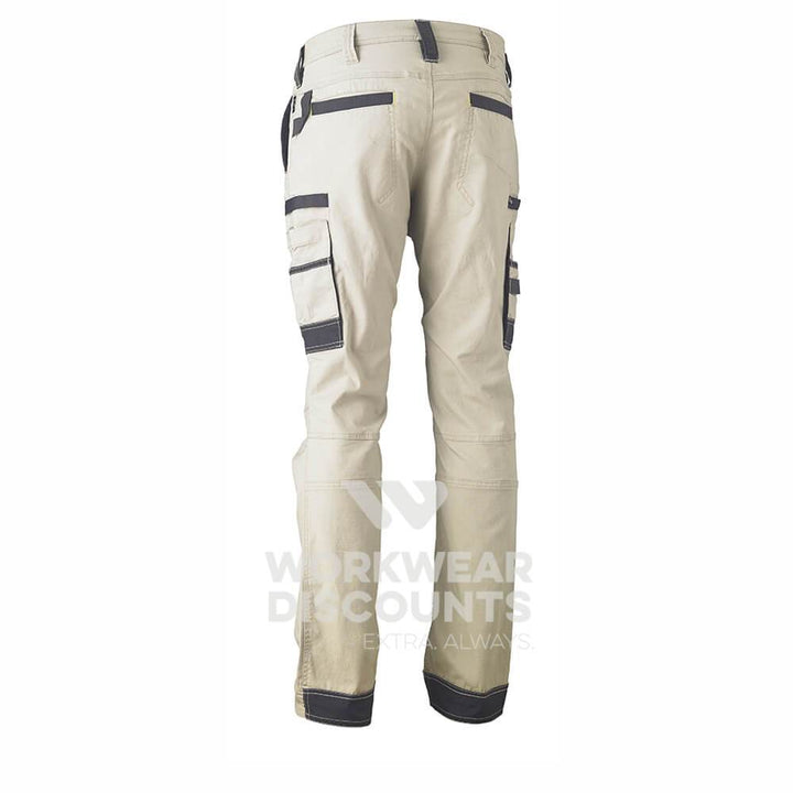 Bisley BPC6331 Flex & Move Stretch Cargo Utility Pant Stone Back