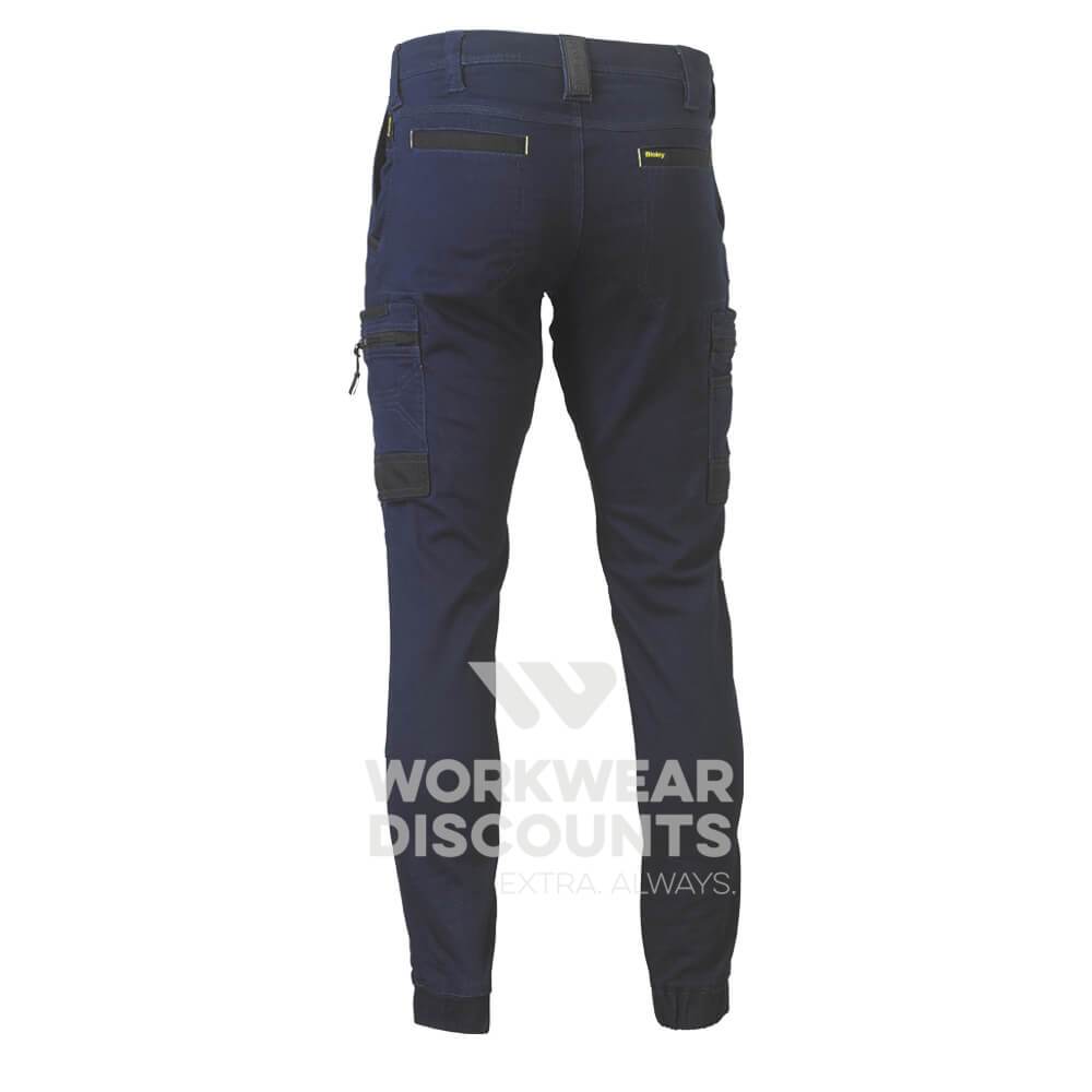 Bisley BPC6334 Flex & Move Stretch Cargo Cuffed Pants Navy Back