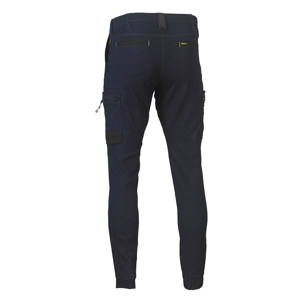 Bisley BPC6335 Stretch Denim Cargo Cuffed Pants Denim Back