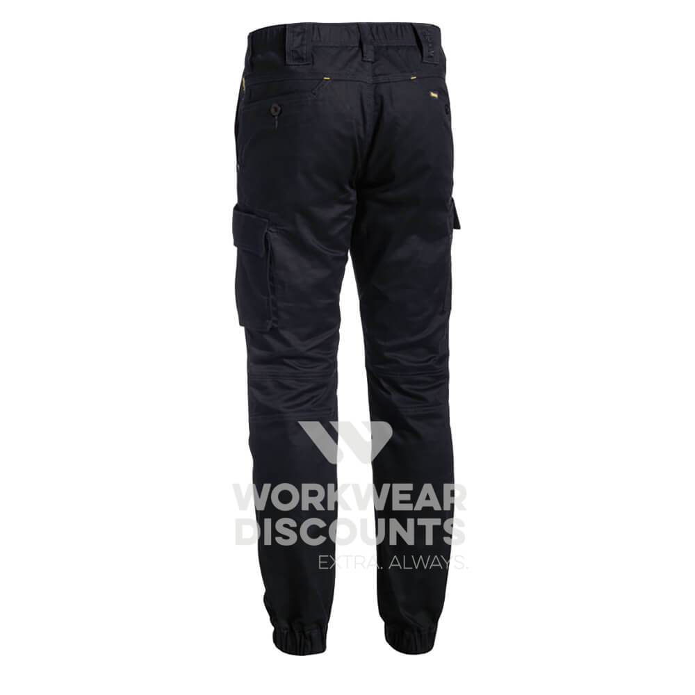 Bisley BPC6476 Engineered Ripstop Stove Pipe Cargo Work Pant Black Back