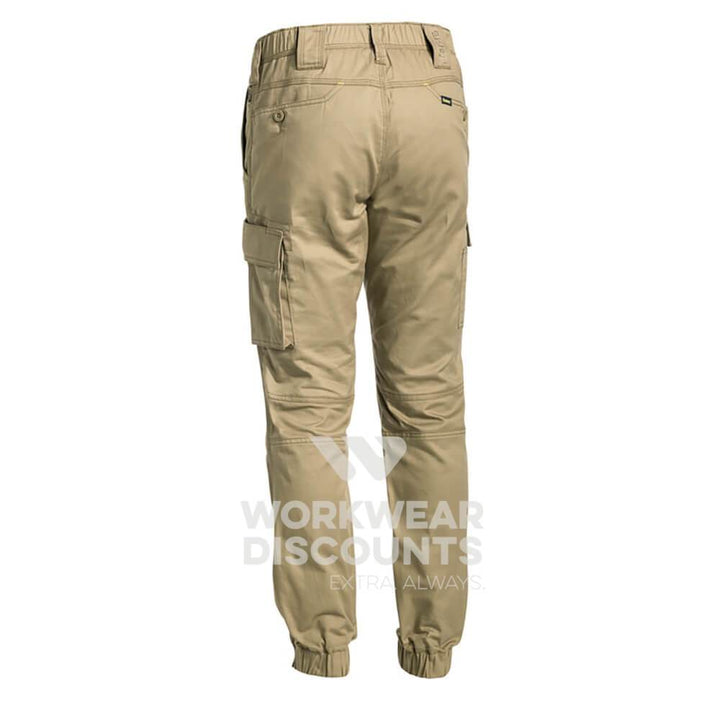 Bisley BPC6476 Engineered Ripstop Stove Pipe Cargo Work Pant Khaki Back