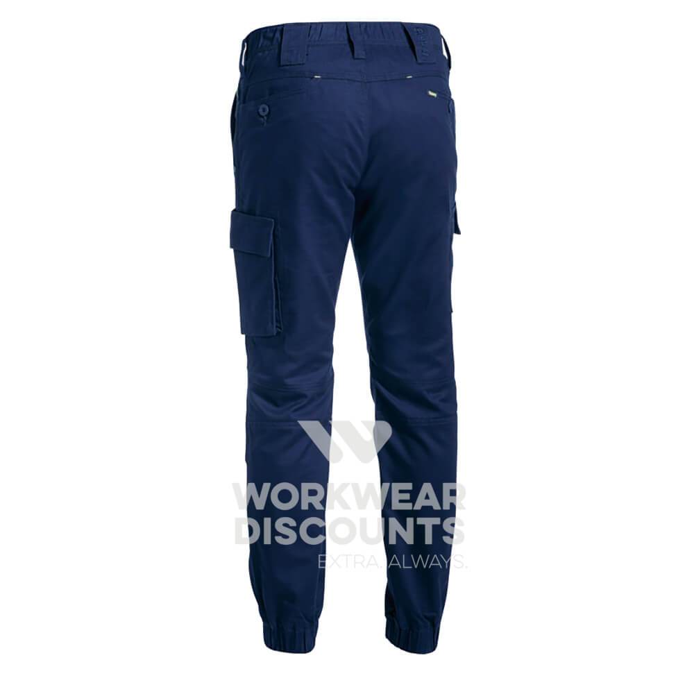 Bisley BPC6476 Engineered Ripstop Stove Pipe Cargo Work Pant Navy Back