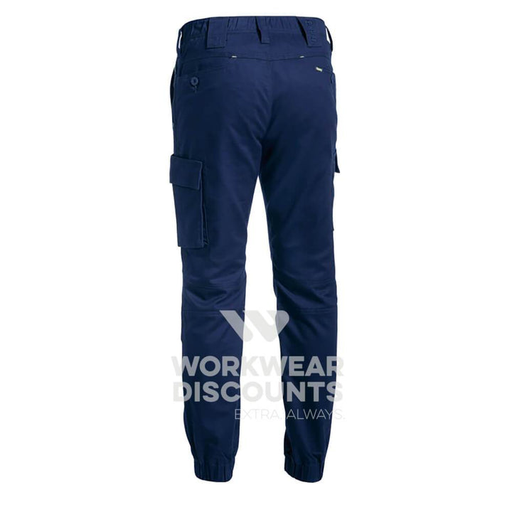 Bisley BPC6476 Engineered Ripstop Stove Pipe Cargo Work Pant Navy Back