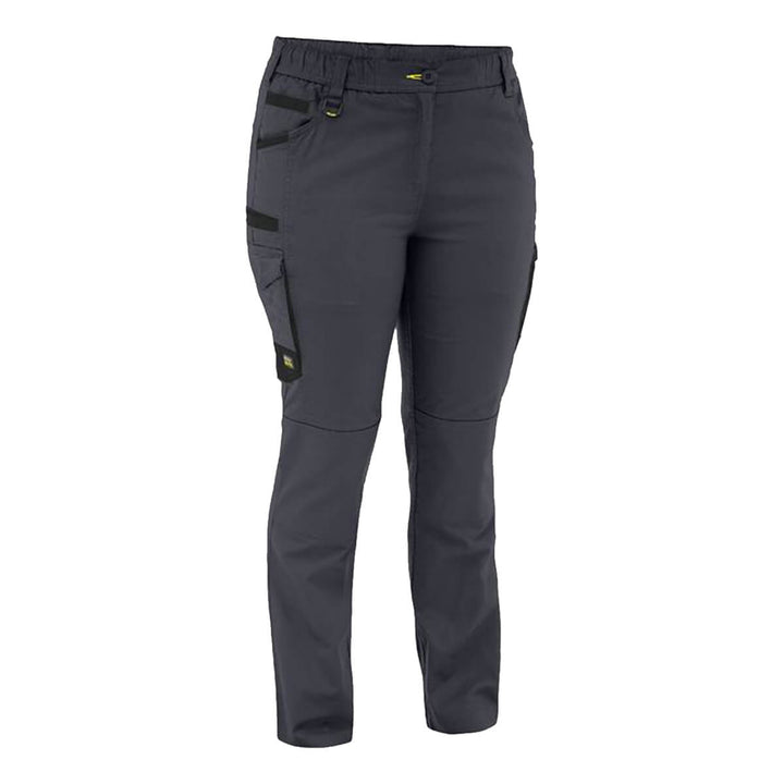 Bisley BPCL6338 Womens Flx & Move Stretch Canvas Elastic Waist Cargo Pants Charcoal