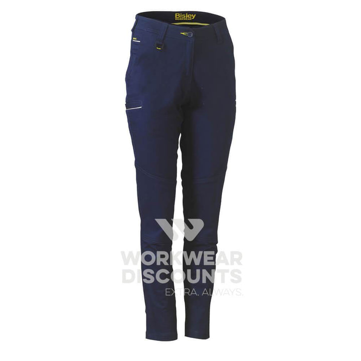 Bisley BPL6015 Womens Stretch Cotton Pants Navy Front