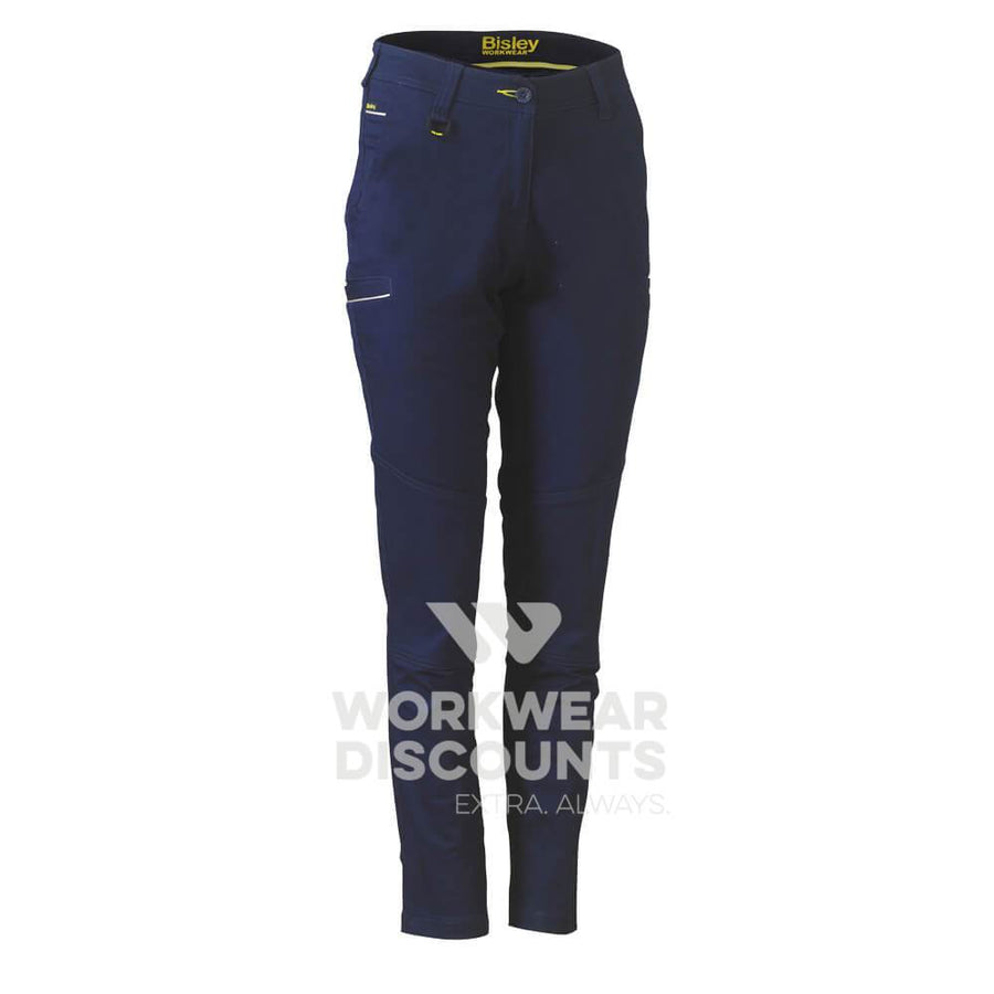 Bisley BPL6015 Womens Stretch Cotton Pants Navy Front