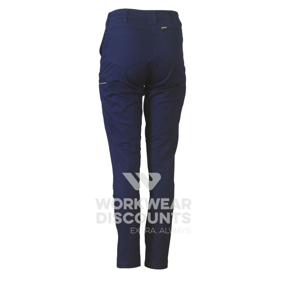 Bisley BPL6015 Womens Stretch Cotton Pants Navy Back