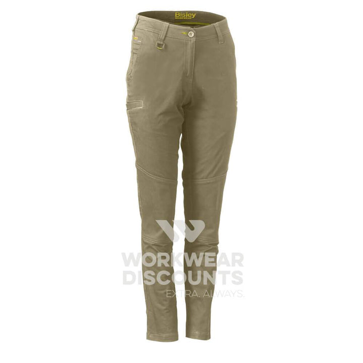 Bisley BPL6015 Womens Stretch Cotton Pants Stone Front