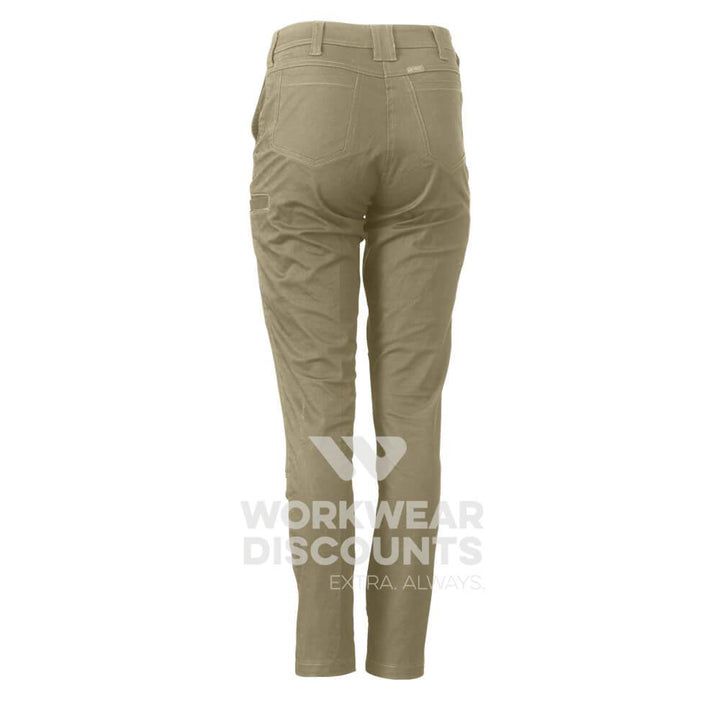 Bisley BPL6015 Womens Stretch Cotton Pants Stone Back