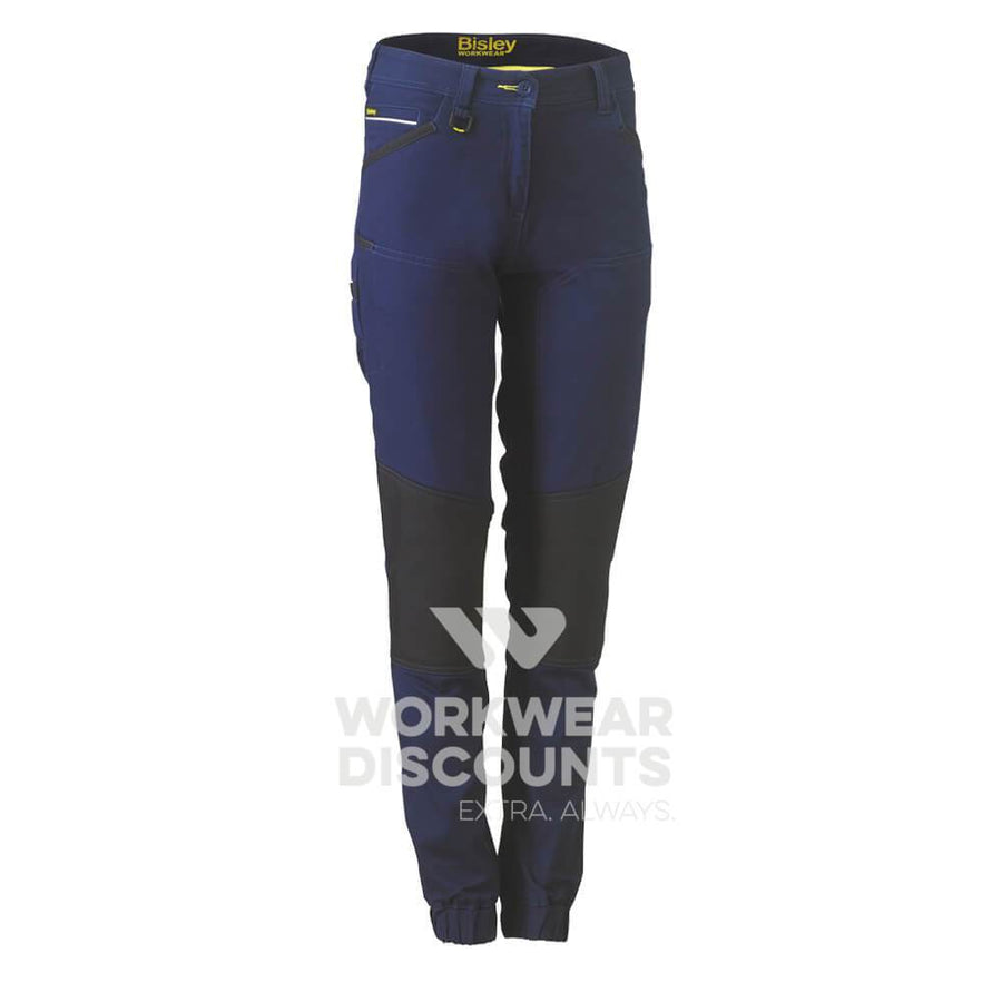 Bisley BPL6022 Womens Flex & Move Stretch Cotton Shield Pants Navy Front