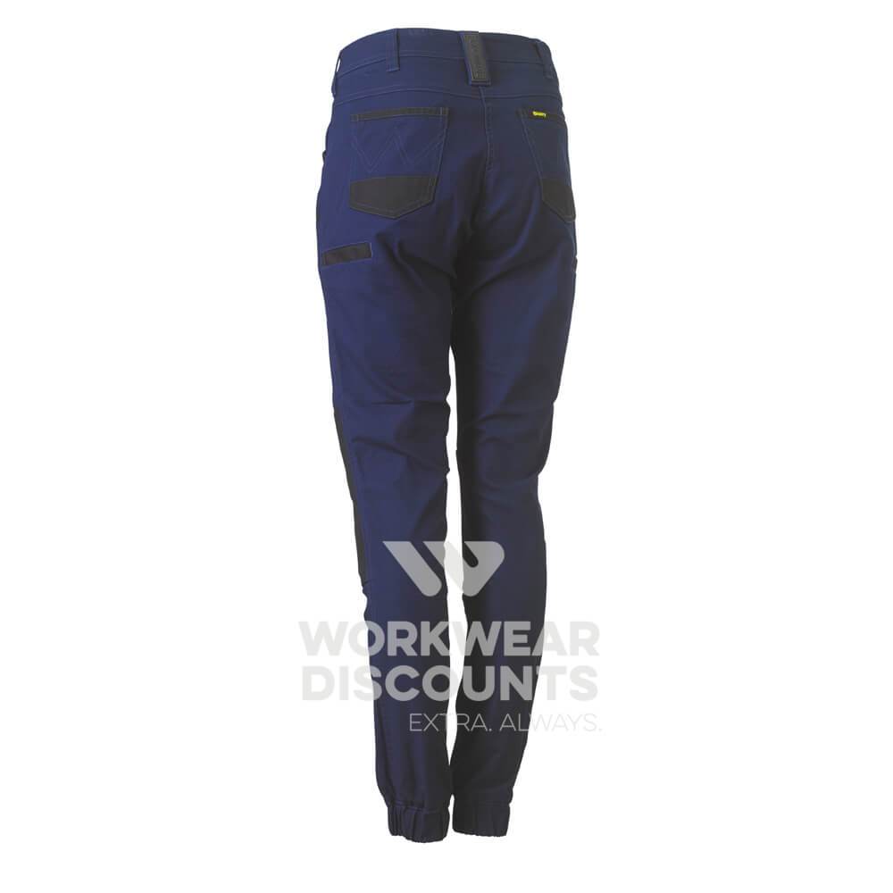 Bisley BPL6022 Womens Flex & Move Stretch Cotton Shield Pants Navy Back