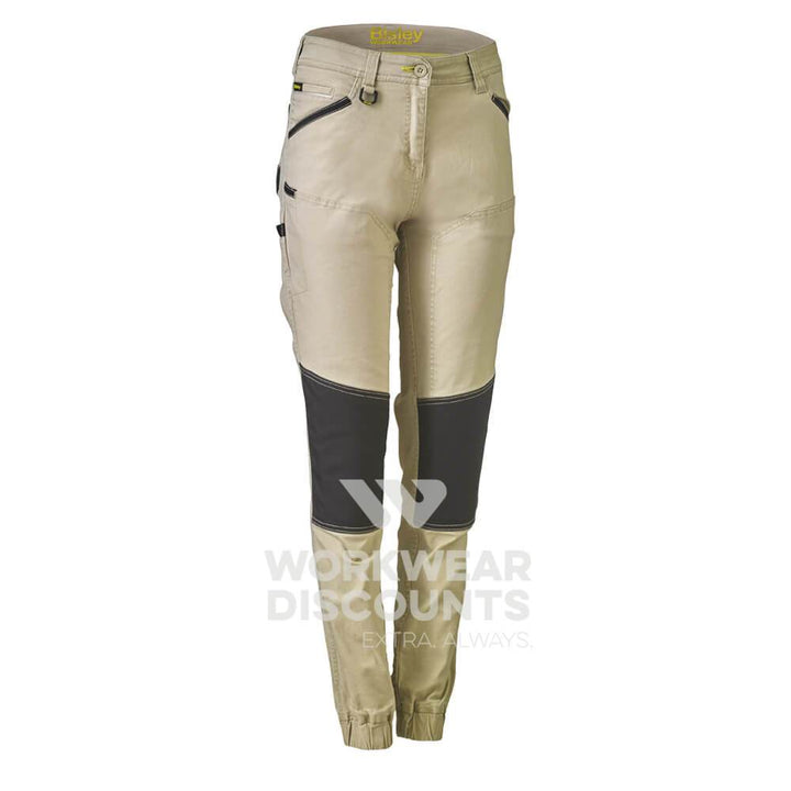 Bisley BPL6022 Womens Flex & Move Stretch Cotton Shield Pants Stone Front