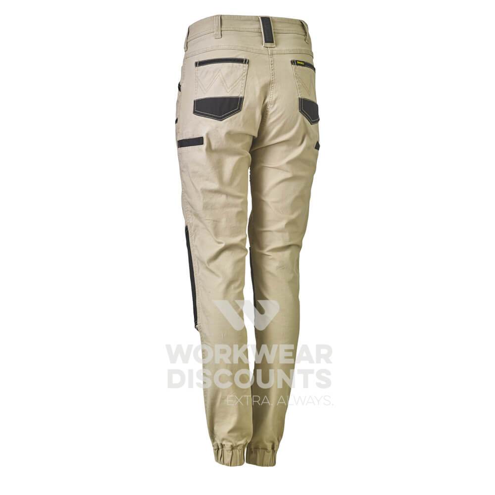 Bisley BPL6022 Womens Flex & Move Stretch Cotton Shield Pants Stone Back