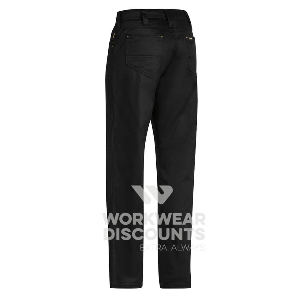 Bisley BPL6474 Ladies Engineered X Airflow Ripstop Cargo Work Pant Black Back