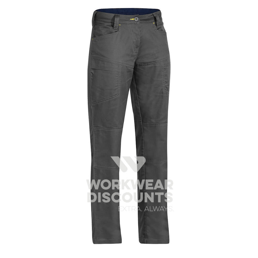Bisley BPL6474 Ladies Engineered X Airflow Ripstop Cargo Work Pant Charcoal Front