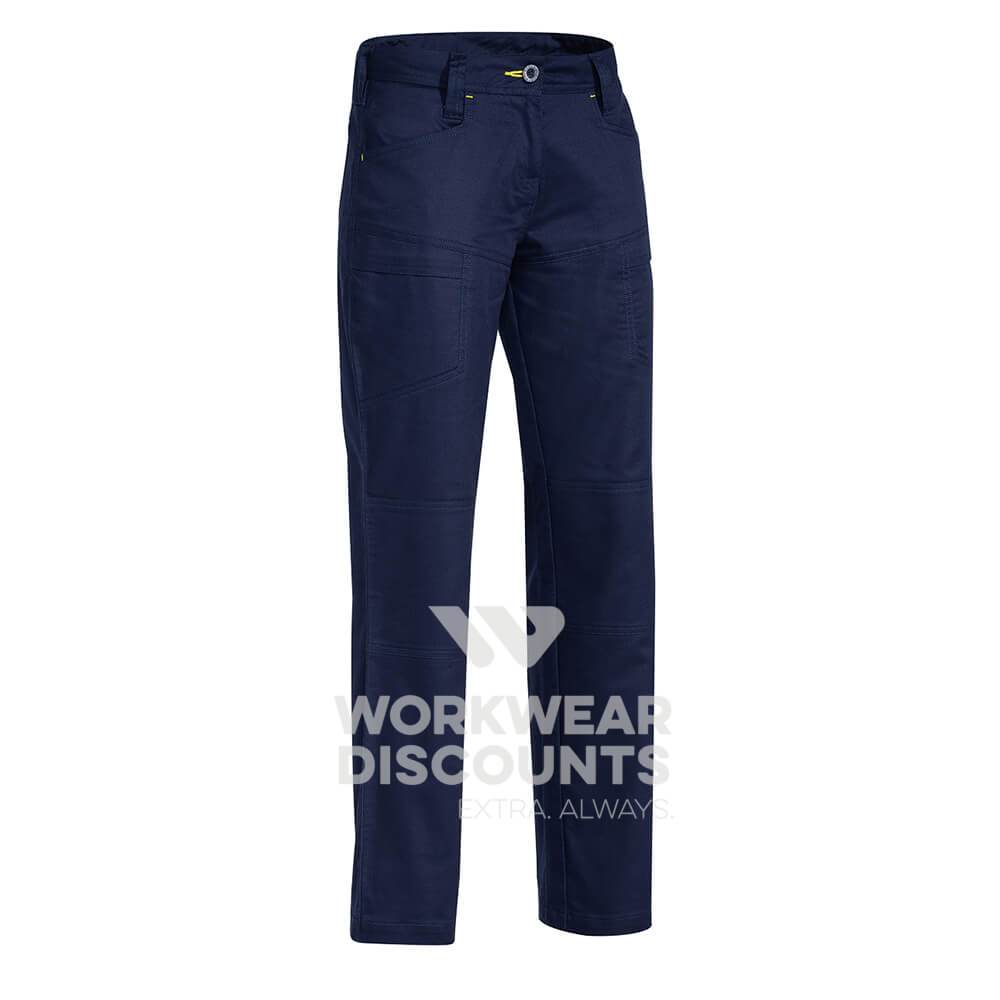 Bisley BPL6474 Ladies Engineered X Airflow Ripstop Cargo Work Pant Navy Front