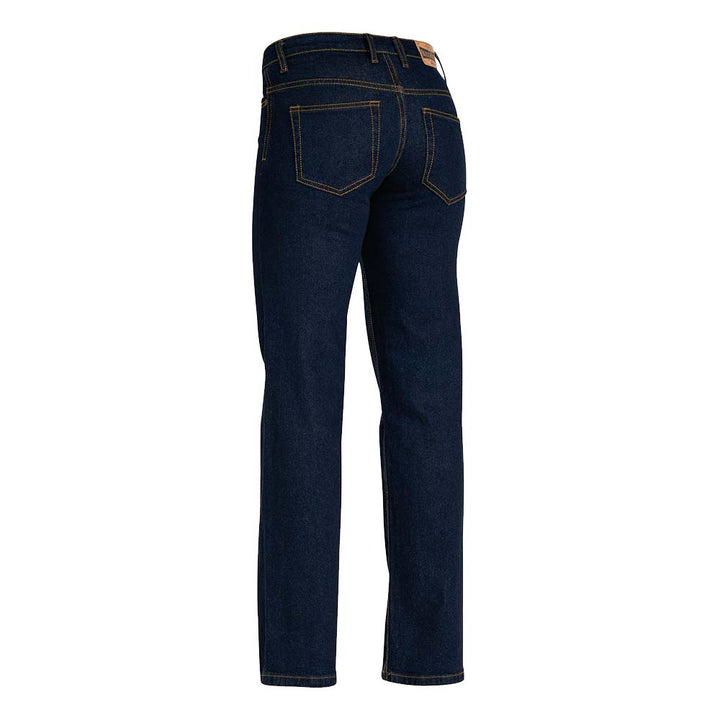 Bisley BPL6712 Ladies Stretch Denim Jeans Blue Back