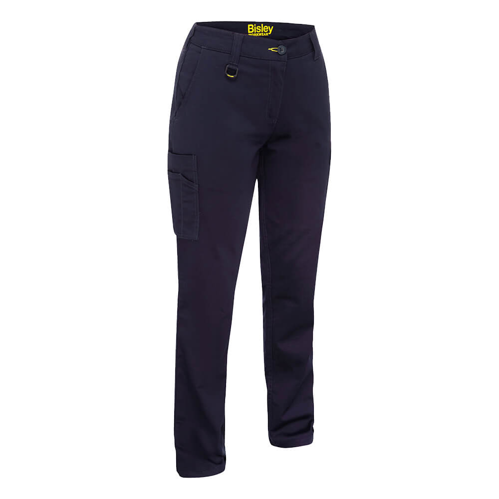 Bisley BPLC6008 Womens Stretch Cotton Cargo Pants Khaki
