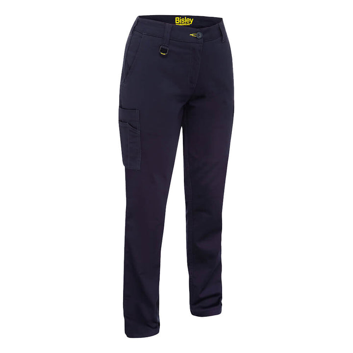 Bisley BPLC6008 Womens Stretch Cotton Cargo Pants Khaki