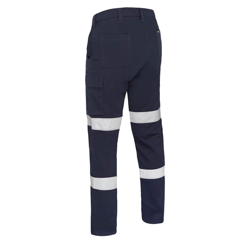 Bisley Women’s Taped Stretch Cotton Drill Cargo Pants Navy Back
