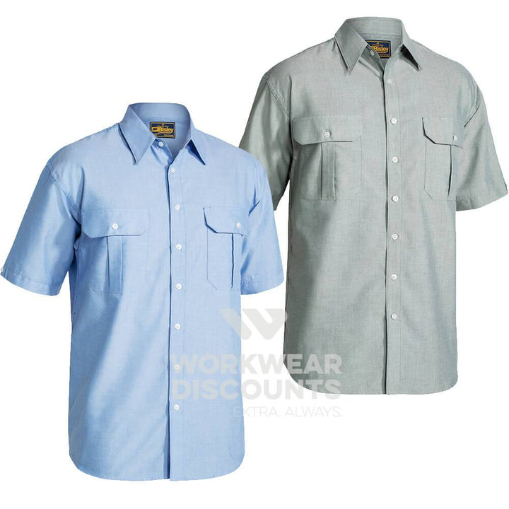 Bisley BS1030 Oxford Shirt Short Sleeve Green