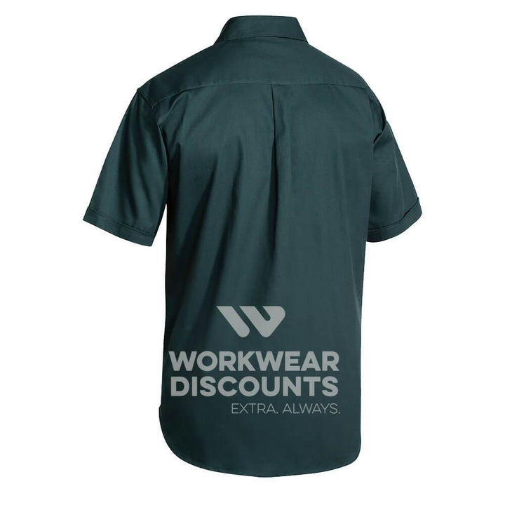 Bisley BS1433 Cotton Drill Shirt Short Sleeve Bottle Back
