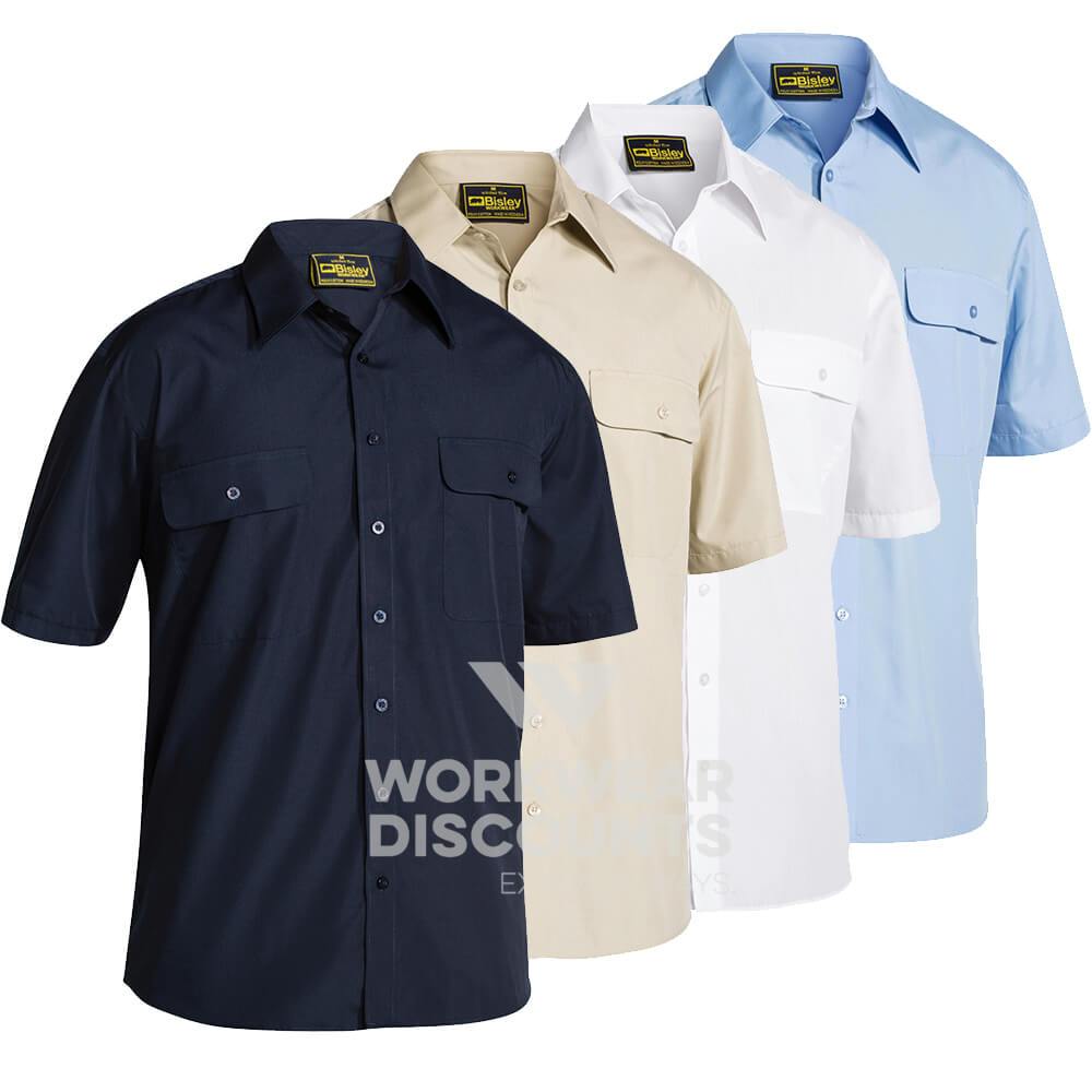 Bisley BS1526 Permanent Press Shirt Short Sleeve