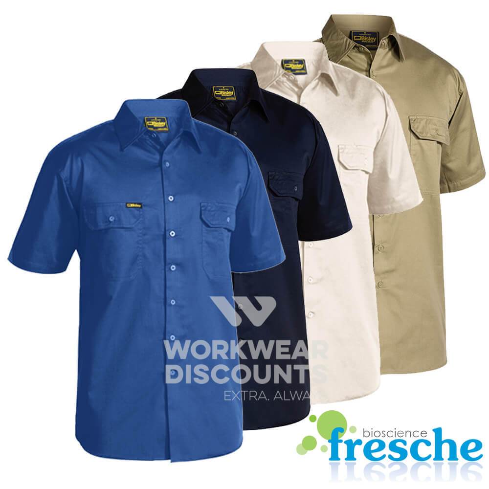 Bisley BS1893 Lightweight Cotton Drill Shirt Short Sleeve