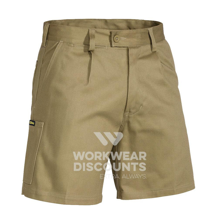 Bisley BSH1007 Cotton Drill Shorts Khaki Front