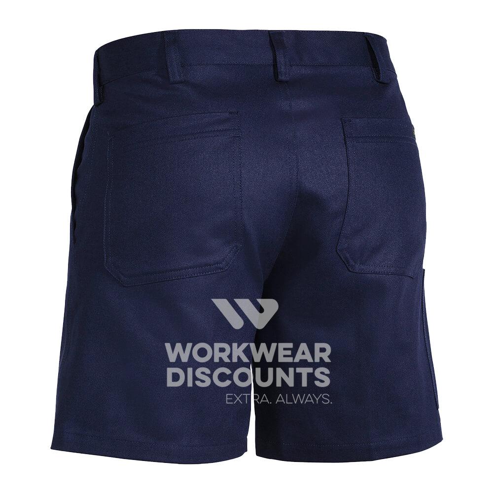 Bisley BSH1007 Cotton Drill Shorts Navy Back
