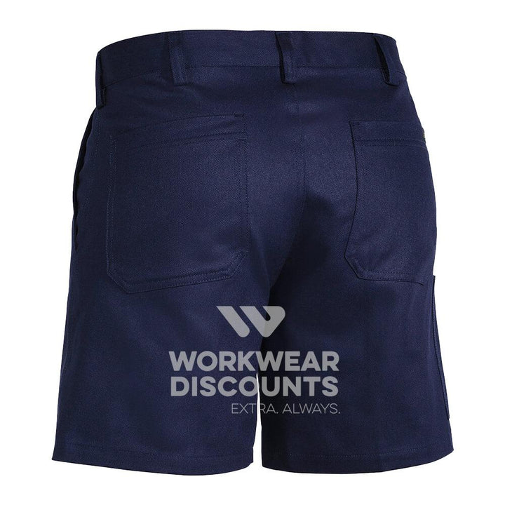 Bisley BSH1007 Cotton Drill Shorts Navy Back