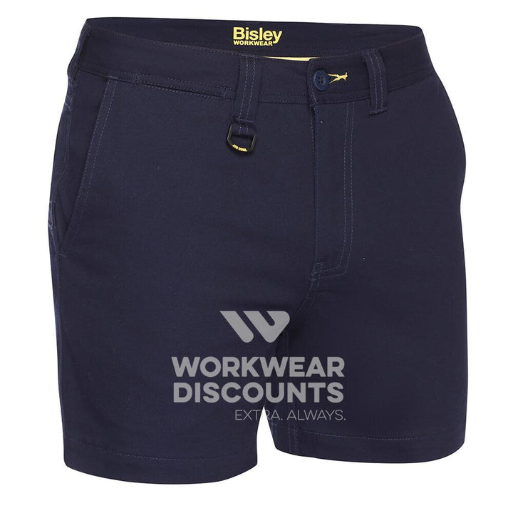 Bisley BSH1008 Mens Stretch Cotton Short Shorts Navy Front